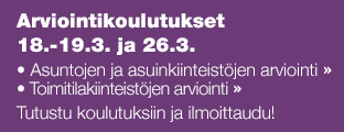 Arviointikoulutukset 18.-19.3. ja 26.3. Tutustu koulutuksiin ja ilmoittaudu