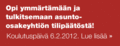 Opi ymmärtämään ja tulkitsemaan  asunto-osakeyhtiön tilipäätöstä! Koulutuspäivä 6.2.2012.