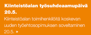 Kiinteistöalan työsuhdeaamupäivä 20.5.