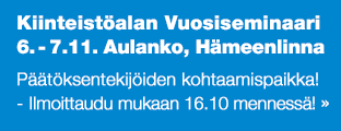 Kiinteistöalan Vuosiseminaari 2014 - Päätöksentekijöiden kohtaamispaikka - Ilmoittaudu mukaan 16.10. mennessä