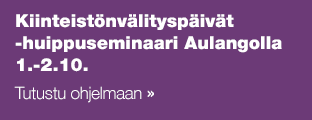 Kiinteistönvälityspäivät -huippuseminaari Aulangolla 1.-2.10. Tutustu ohjelmaan
