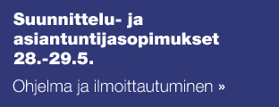 Suunnittelu- ja asiantuntijasopimukset 28.-29.5.