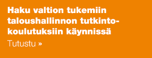 Haku valtion tukemiin taloushallinnon tutkintokoulutuksiin käynnissä - Tutustu