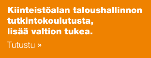 Kiinteistöalan taloushallinnon tutkintokoulutusta, lisää valtion tukea. Tutustu