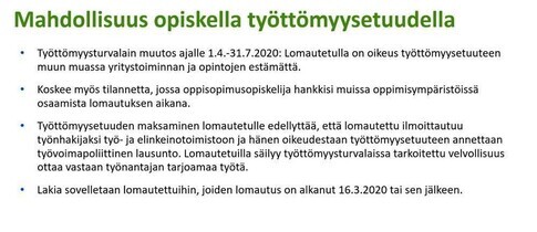 Muutostyöttömyysturvalaissa